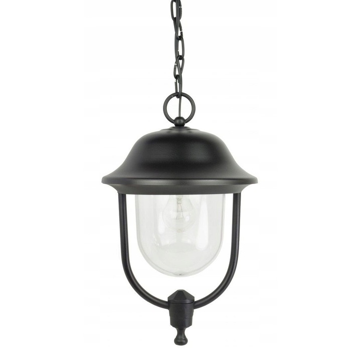 Висяща лампа Su-ma K 1018/1/O, за външно ползване, E27, макс. 60W, LED ready, от алуминий, IP43, черна, 81 см x 25 см