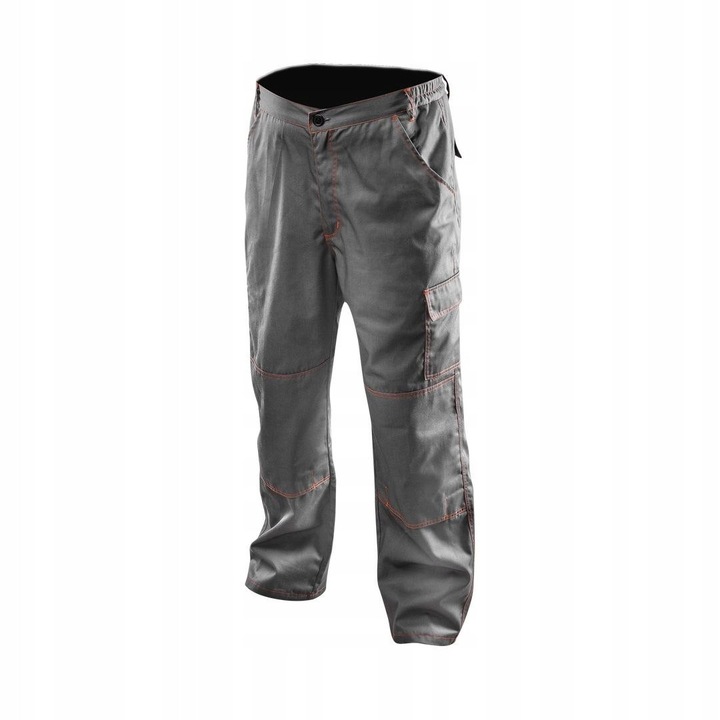 Pantaloni de lucru NEO, gri, bumbac-poliester, cu buzunare multifunctionale, elastic in talie, XL