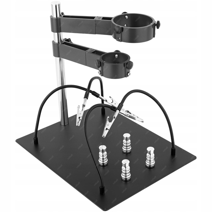 Forrasztóállomás RT0416, készlet 4 mágneses PCB tartóval, 4 rugalmas karral, fém, 200x250mm