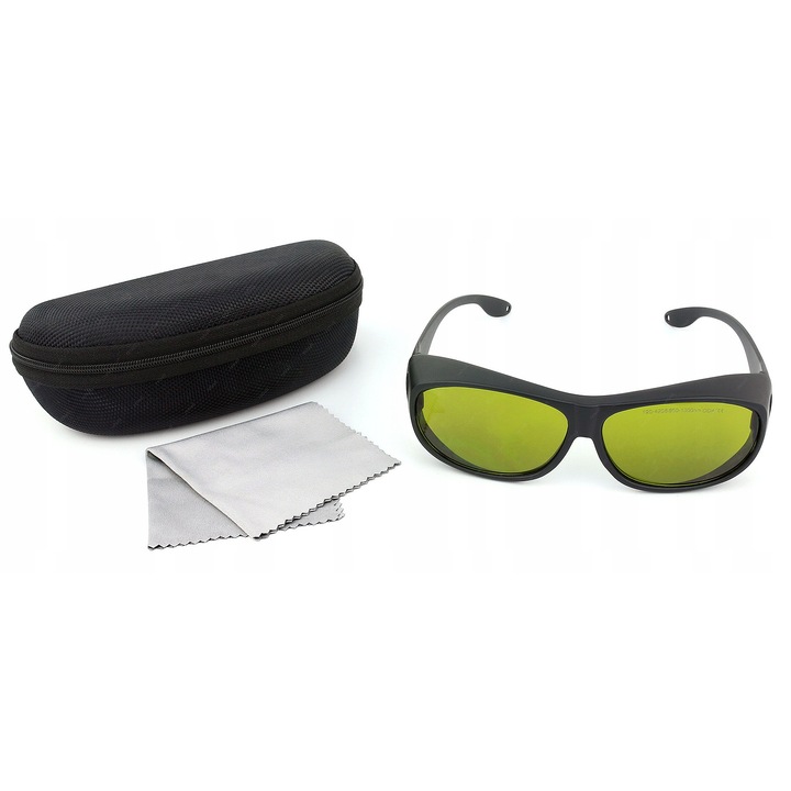 Ochelari de protectie Reball OD4+ pentru laser, set cu etui si stergator, 190-420nm, 850-1300nm