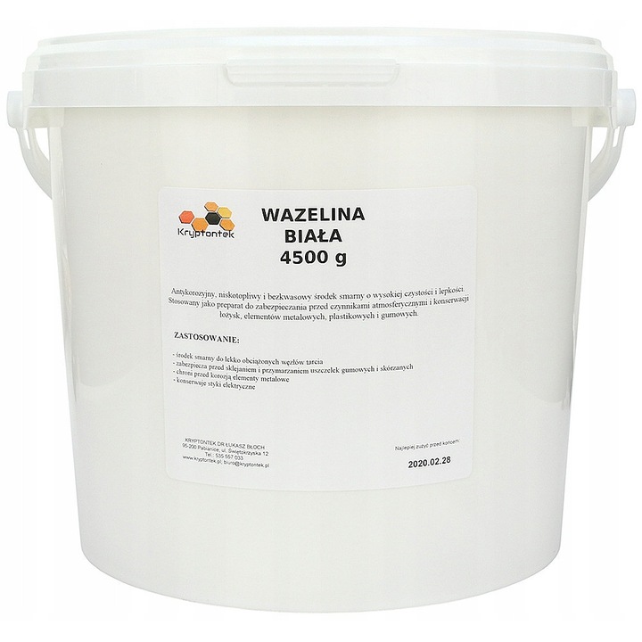 Kryptontek fehér műszaki vazelin 4,5kg korróziógátló