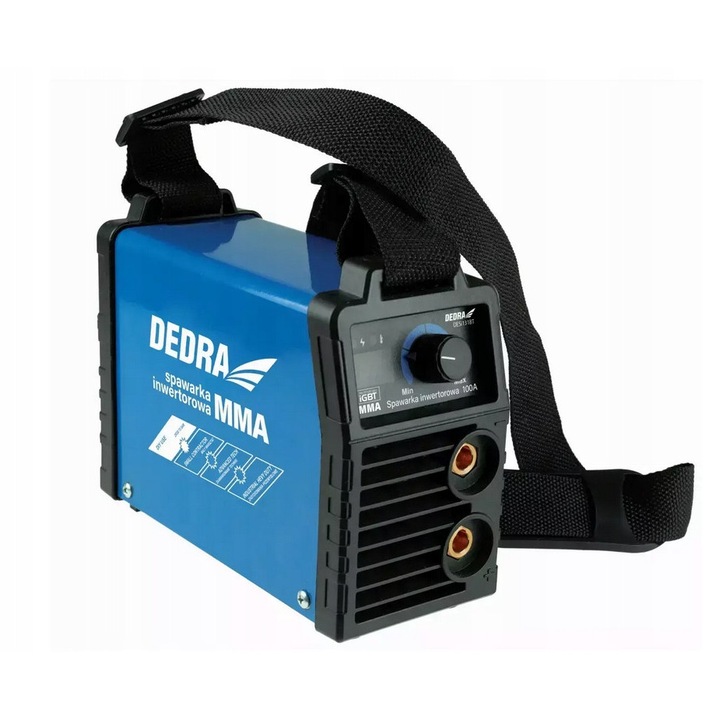 Aparat de sudura inverter DEDRA DESI131BT 100A, 2,5mm, tehnologie IGBT, LCD, 2,2kg, set complet