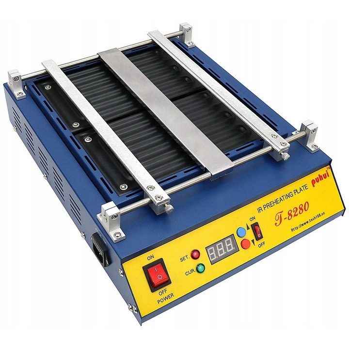 Кварцов нагревател Reball T-8280 1600W, 280x270mm, PID контрол, за платки PCB