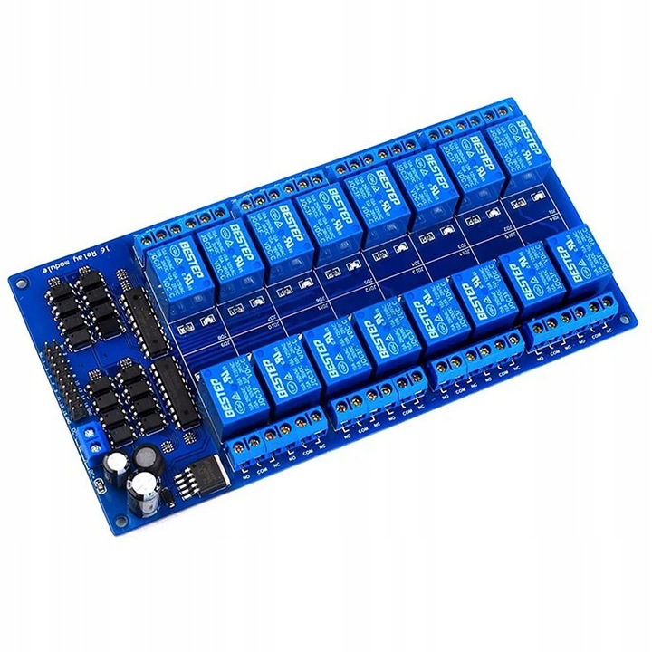 Rosfix 16 csatornás relé modul 24V, SPDT, kompakt, 220x57x19mm