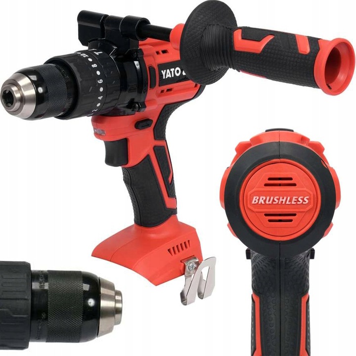 Masina de gaurit si insurubat Yato 18V, 75Nm, fara perii, 1.4kg, cu functie de impact