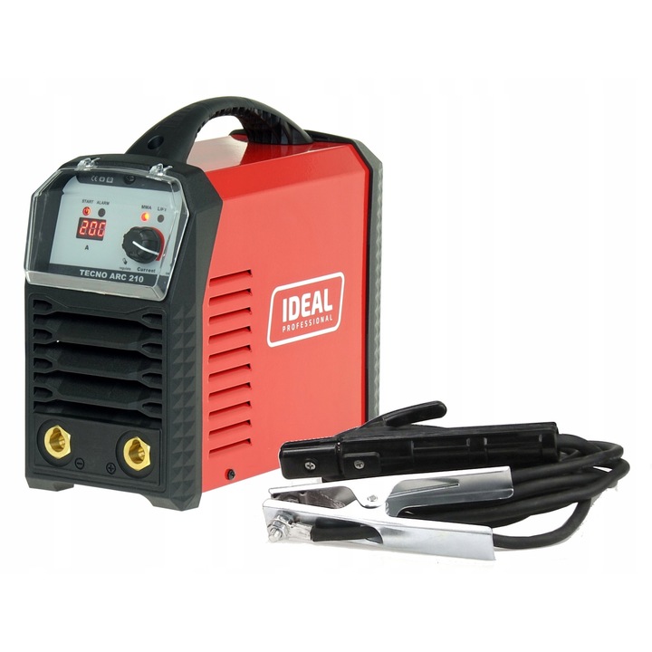 Saptamana de sudura IDEAL TECNO ARC 210 IGBT MMA/TIG, 200A, 3m cablu electrozi, 2m cablu masa, 280x140x250mm