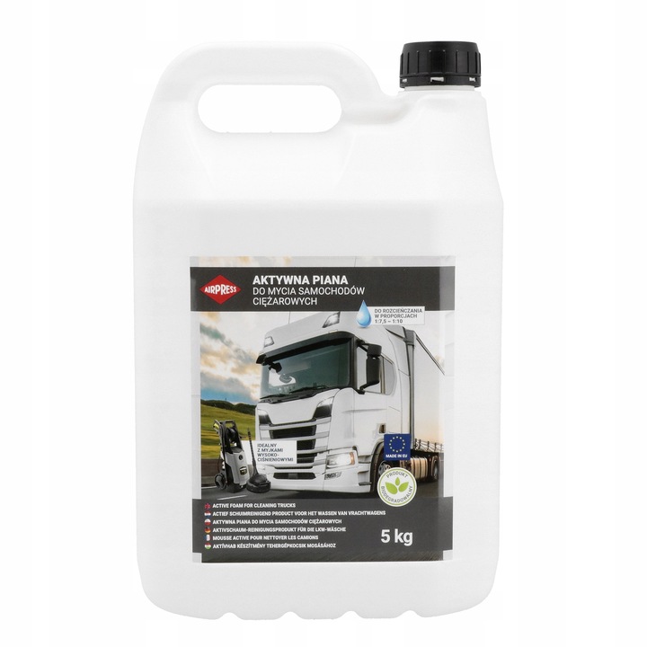Spuma activa pentru spalarea camioanelor, Airpress, 5kg, biodegradabila, cu inhibitori de coroziune