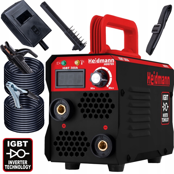 Инверторен заваръчен апарат LCD MMA TIG 300A, 230V, IGBT, 3 кг, IP21S