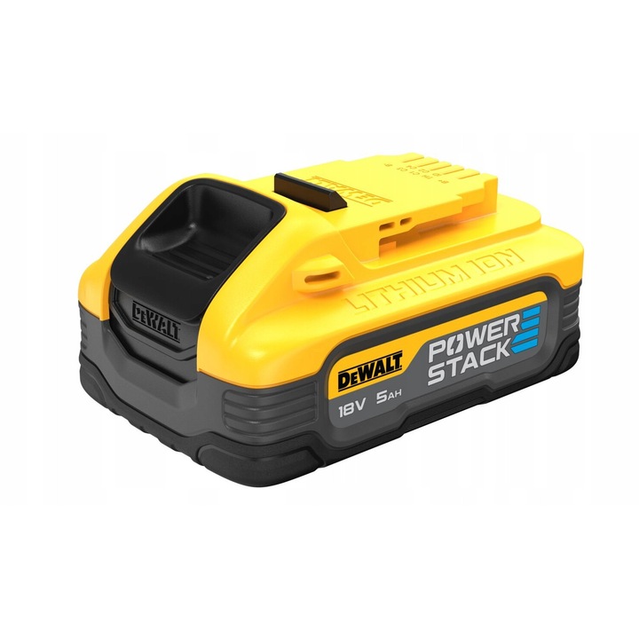 Acumulatori 2x5Ah DeWalt POWERSTACK, 18V, tehnologie cu celule plate, compatibilitate XR 18V