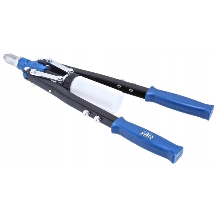 SATRA kézi szegecselő 3.2-6.4mm, 460mm, 4 cserélhető fejjel, ergonomikus