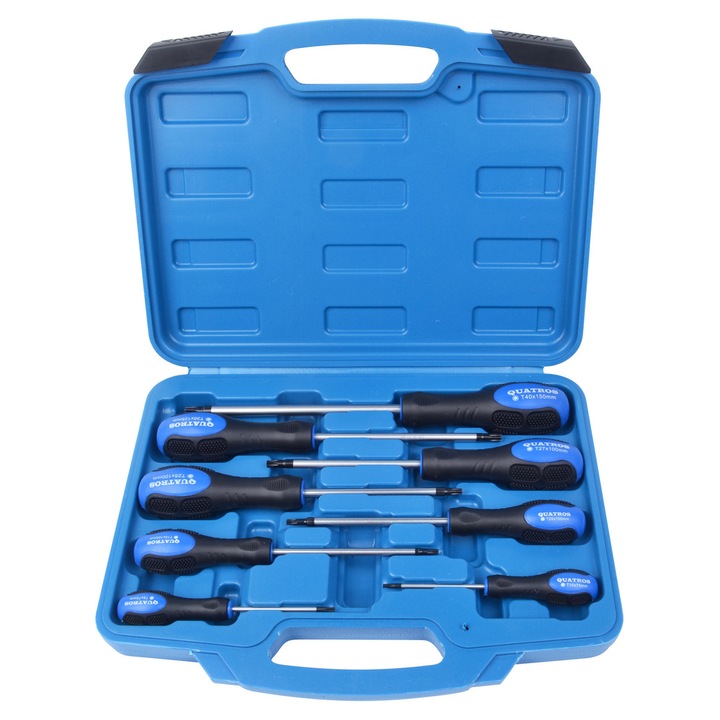 Комплект отвертки TORX T8-T40, Quatros, 8 броя, различни размери