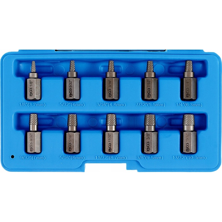 BGS Technic hatlapfejű és Torx kulcskészlet, 3-11mm, 10 darab, króm-molibdén acélból, csavarok kihúzásához