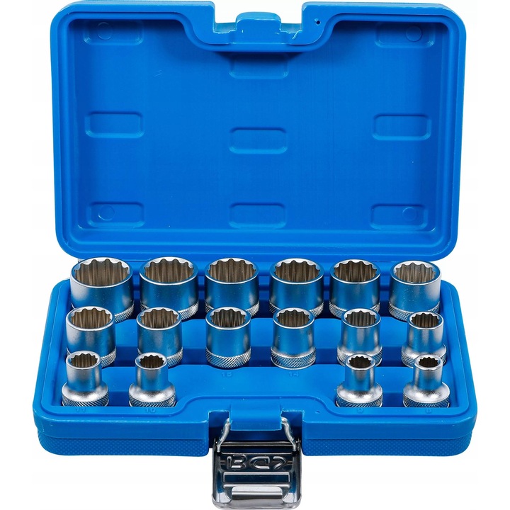 Set chei tubulare cu 12 puncte 8-24mm, BGS, 16 buc.