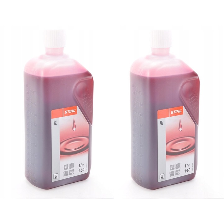 Ulei pentru motoare cu doi timpi, Stihl, 1L, proportie 1:50, culoare rosie