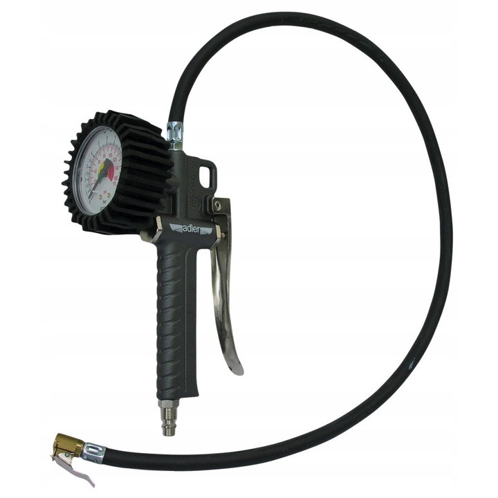 Pistol de pompare Adler, 75cm, manometru 60mm, 20 bar, greutate 0,55kg