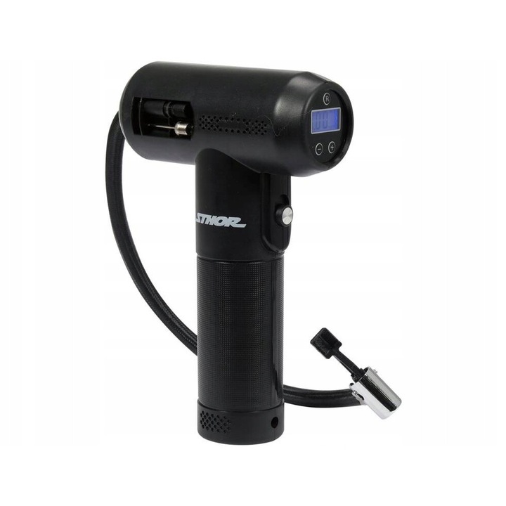 Compresor auto Sthor fara fir 25 l/min, 6.9 bar, display LED, 13.5x20.5x5 cm, set complet