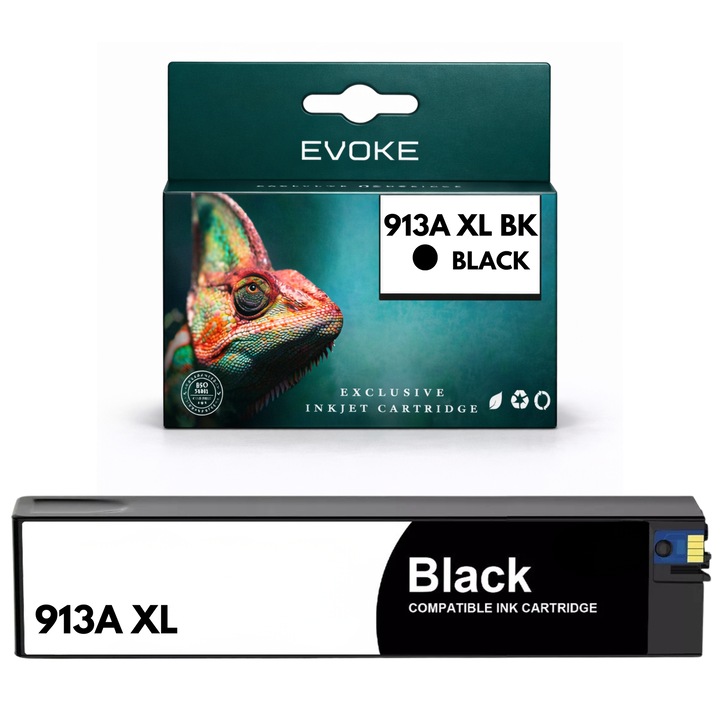 Kompatibilis patron HP 913A L0R95AE fekete 77 ml, kompatibilis PageWide 352dw 377dw P55250dw P57750dw 477dw nyomtatóval