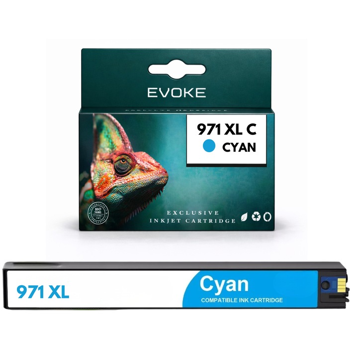 Kompatibilis patron HP 971 XL CN626AE cián 110 ml nyomtatóhoz, kompatibilis az OfficeJet Pro x451dw x476 x551dw modellekkel