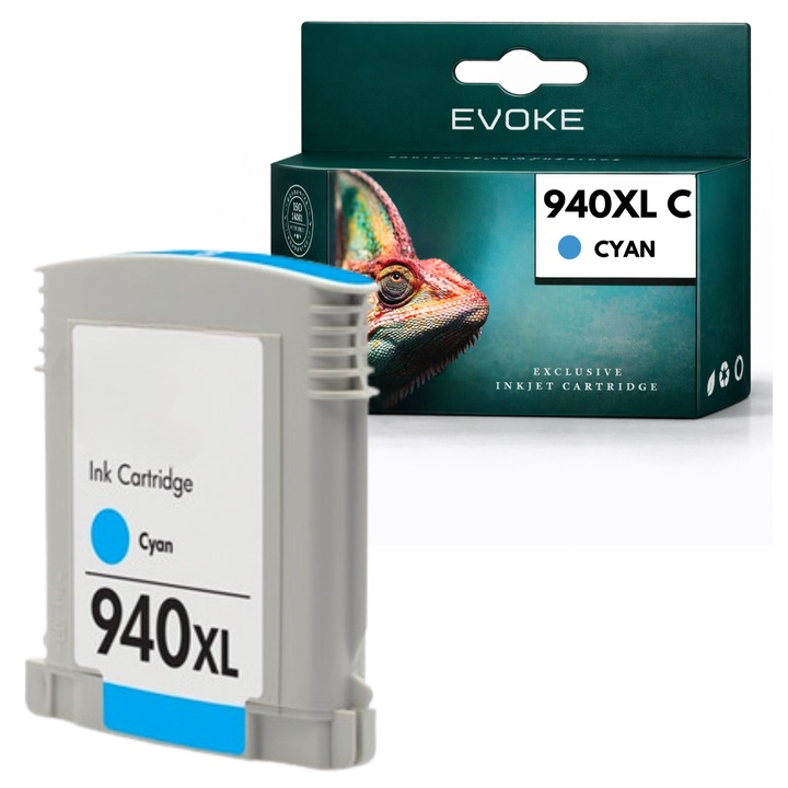Kompatibilis patron HP 940 XL C4907A cián 20,5 ml nyomtatóhoz, kompatibilis az OfficeJet 8500APlus Pro 8000 8500 8500A modellekkel