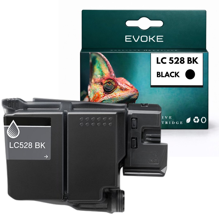 Kompatibilis patron Brother LC528 LC-528BK fekete 110 ml nyomtatóhoz, kompatibilis az MFC-J6560DW J6760DW J6960DW J6975DW J6977DW modellekkel