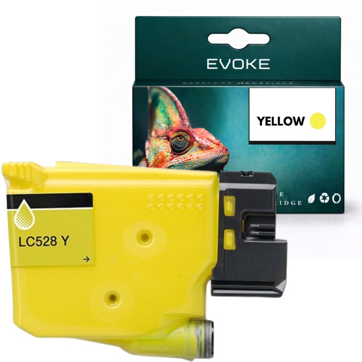Kompatibilis patron Brother LC528 LC-528Y sárga 53 ml, kompatibilis MFC-J6560DW J6760DW J6960DW J6975DW J6977DW nyomtatókhoz