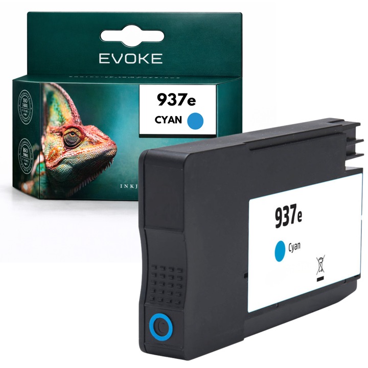 Kompatibilis patron HP 937e 4S6W5NE cián 26 ml 1650 oldal nyomtatóhoz, kompatibilis a 9110b 9120b 9130b 9720e modellekkel