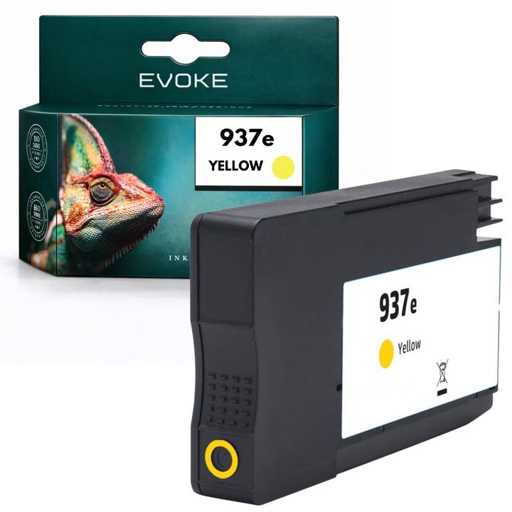 Kompatibilis patron HP 937e 4S6W8NE nyomtatóhoz, sárga, 26 ml, 1650 oldal, kompatibilis a 9110b 9120b 9130b 9720e modellekkel