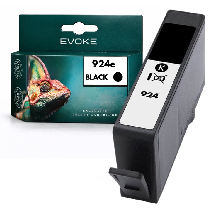 Kompatibilis patron HP 924e 4K0V0NE fekete 46 ml nyomtatóhoz, kompatibilis a 8122e 8124e 8125e 8132e 8134e modellekkel