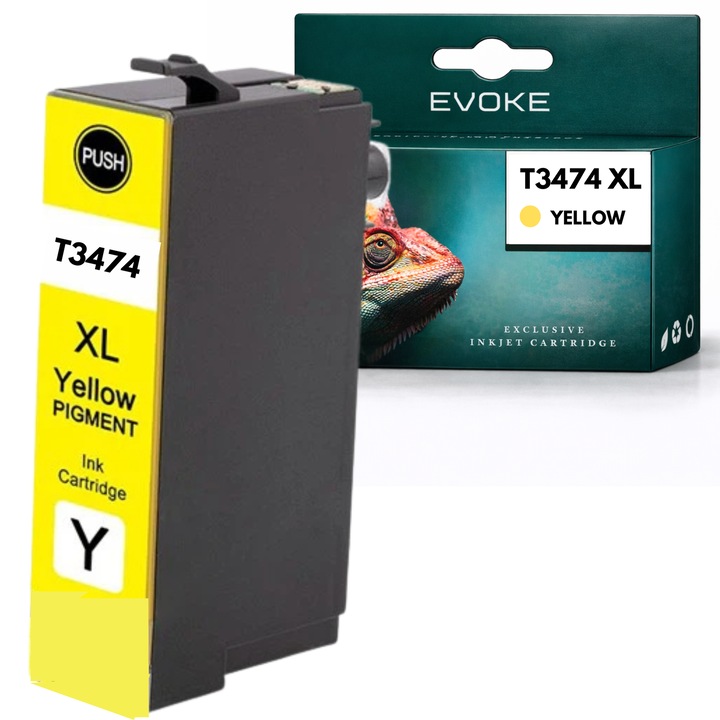 Kompatibilis patron Epson T3474 T347XLY sárga 12 ml, kompatibilis a WorkForce Pro WF3720DWF 3725DWF nyomtatóval