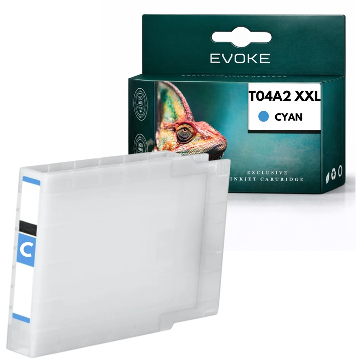 Kompatibilis patron Epson T04A2 T04AC cián 90 ml nyomtatóhoz, kompatibilis a WF-C8190DW WF-C8190DTWC WF-C8190DTW modellekkel