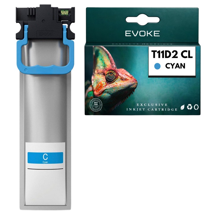 Cartus compatibil pentru imprimanta Epson T11D2 C13T11D240 cyan 75 ml, compatibil cu WF-C5390DW WF-C5890DWF