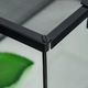PawHut Terariu pentru Reptile Ridicat cu Incuietoare si Termometru, din Sticla si Plasa Metalica, 50x30x25 cm, Negru