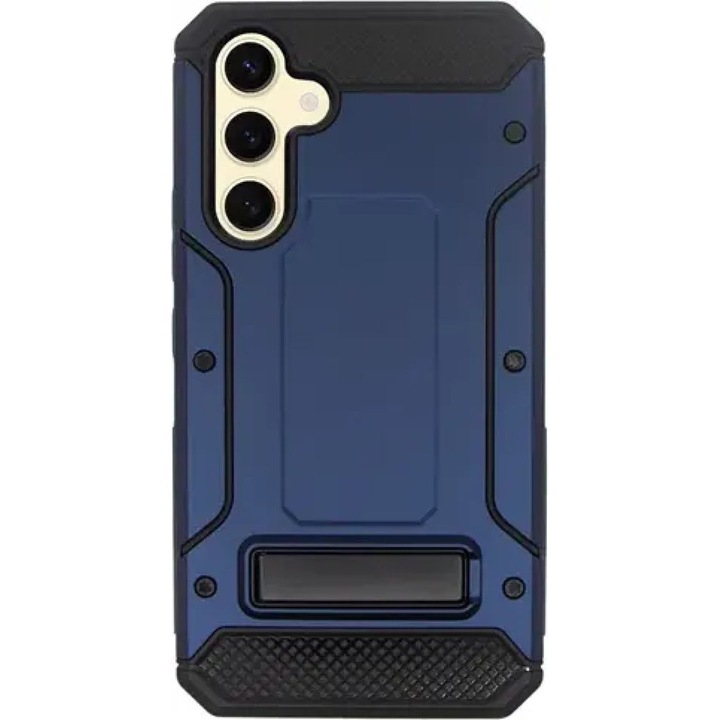 Husa telefon Vivid Rugged Armor pentru Samsung Galaxy S24, albastru inchis, material rezistent, protectie sporita