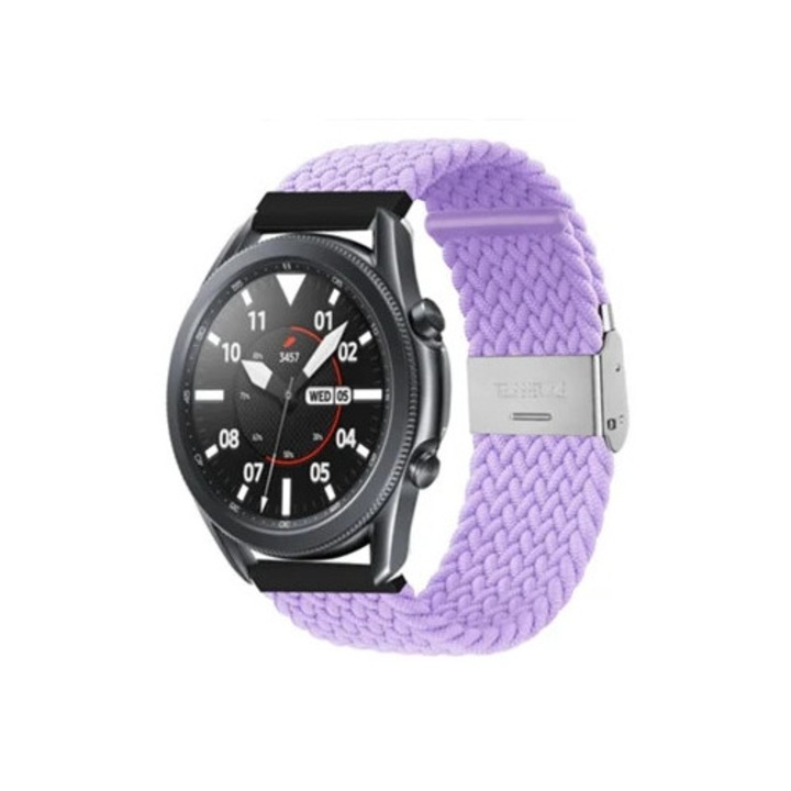 Bratara impletita flexibila pentru Huawei Watch GT 2 Classic 46mm, mov
