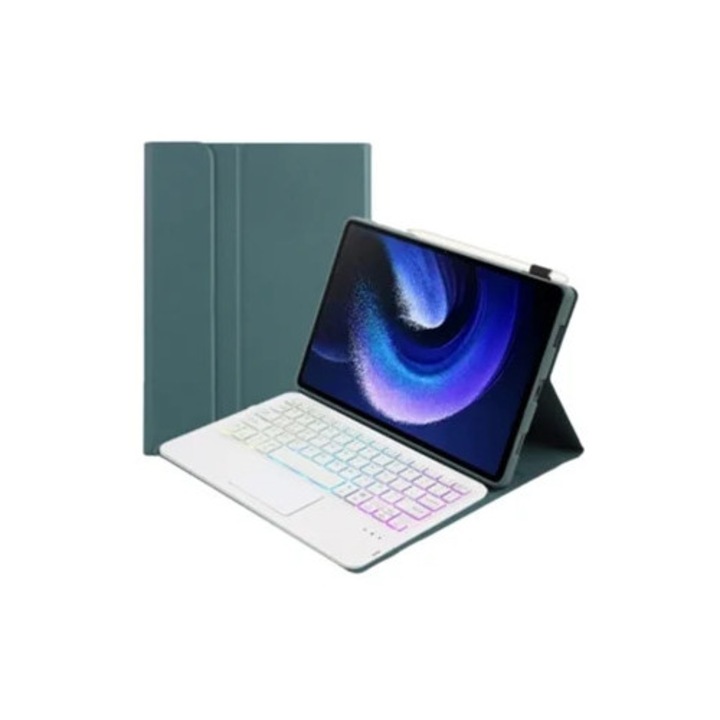 Tastatura ultra-subtire cu touchpad pentru Xiaomi Pad 6 / Pad 6 Pro, verde