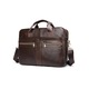 Geanta laptop din piele naturala, model 5011, maro, pentru barbati, tip messenger, crossbody.