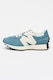 New Balance, Pantofi sport low-cut 327 Classic cu sireturi, Verde persan, 7