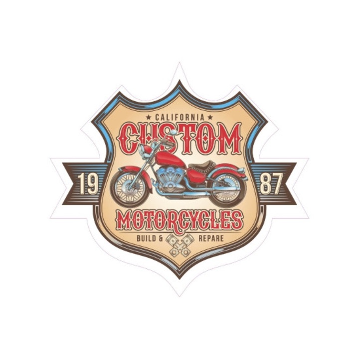 Abtibild "CUSTOM MOTORCYCLES" Kód: TAG 034 / T2