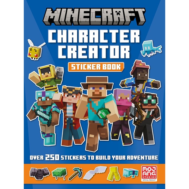 Carte cu autocolante Minecraft Character Creator, HarperCollins, 2024, hobby