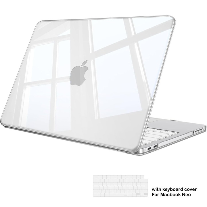 iNext tok MacBook Neo 13 hüvelykes 2026 A3404 modellhez A18 Pro chippel, karcálló védőtok és billentyűzetfedél Macbook Neo-hoz, átlátszó