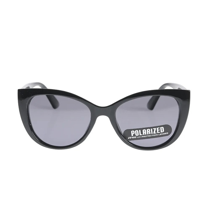 Ochelari de soare cat eye negri cu lentile polarizate UV400