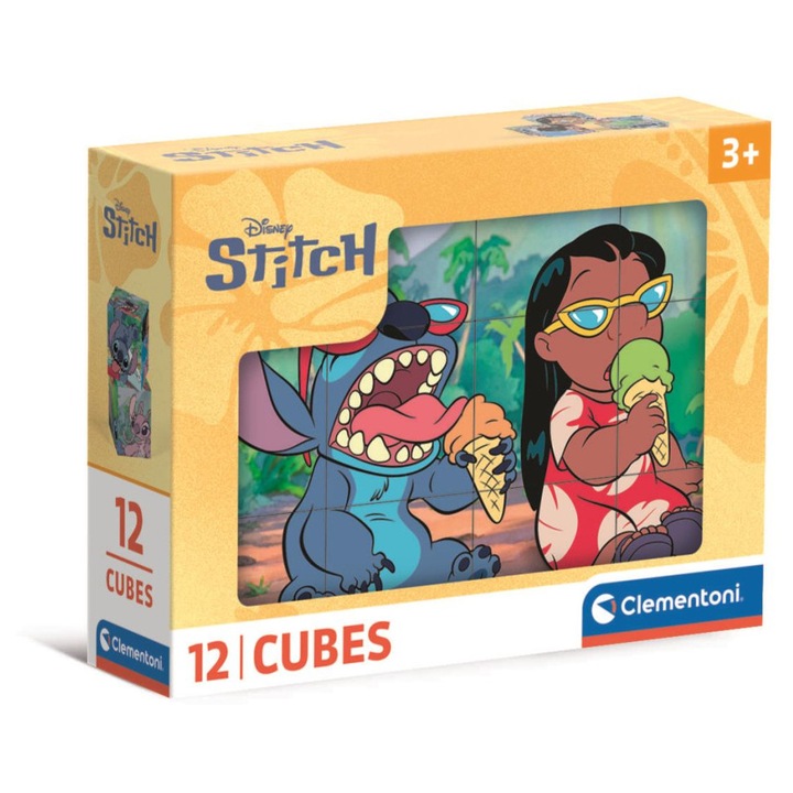 Disney Lilo és Stitch, A csillagkutya Funny Day mesekocka 12 db-os Clementoni