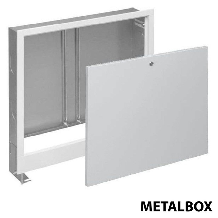 Вътрешен разпределител MetalBox 360x580x110mm, регулируем, вграден монтаж, заключване с ключ