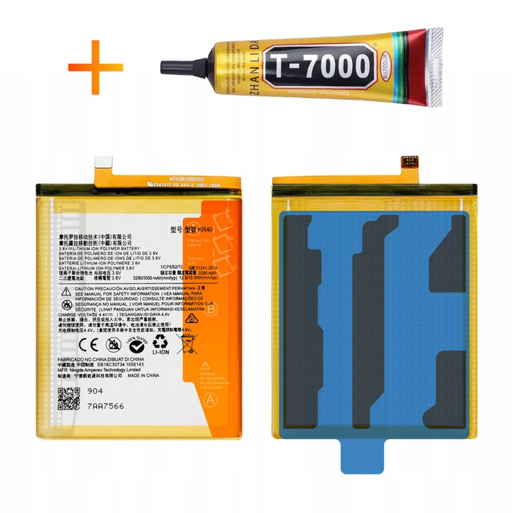 KR40 akkumulátor + RAGASZTÓ Motorola One Vision One Action 3500 mAh Akkumulátorhoz