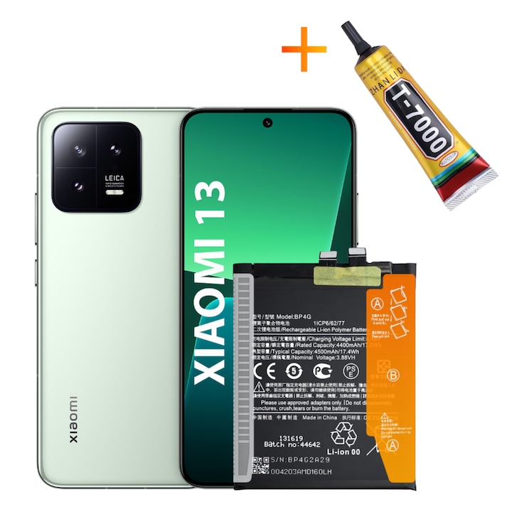 BP4G akkumulátor + T7000 ragasztó Xiaomi 13 Mi 13 4500 mAh NOWACELL akkumulátorhoz