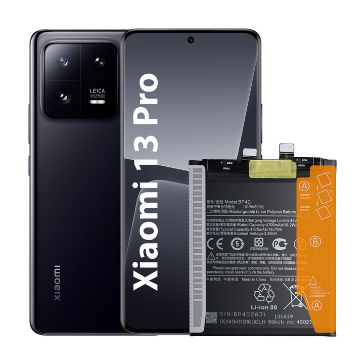 BP4D akkumulátor Xiaomi 13 Pro Mi 13 Pro 4820mAh Eredeti kapacitás