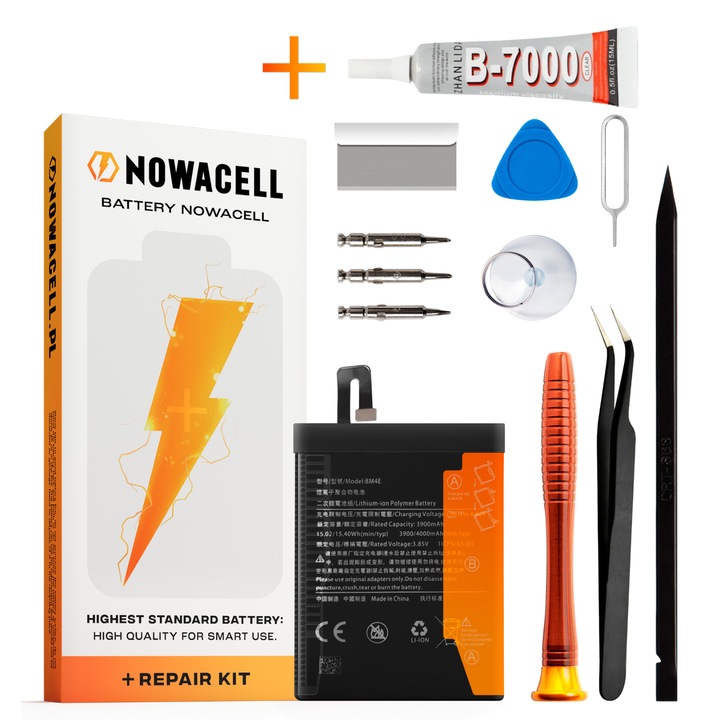 Set baterie BM4E + adeziv B7000 pentru Xiaomi POCO F1 4000 mAh acumulator