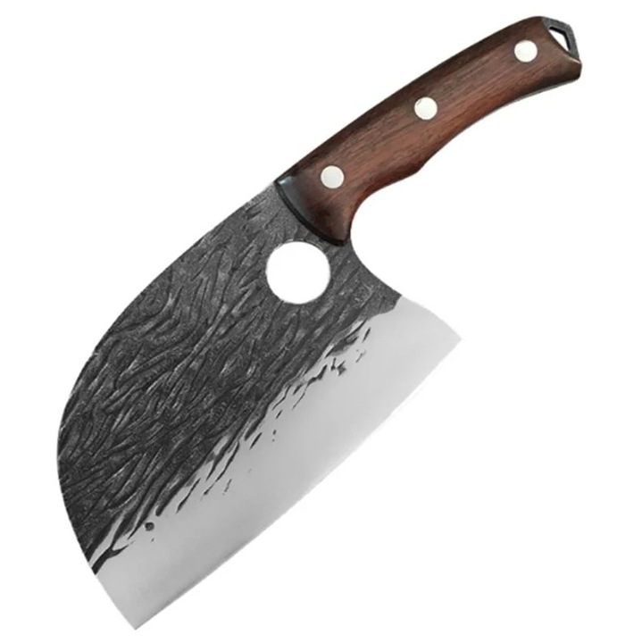 Cutit bucatarie tip satar japonez B-SQUL 26.5 cm, lama inox, maner lemn, Chef/Japanese Cleaver