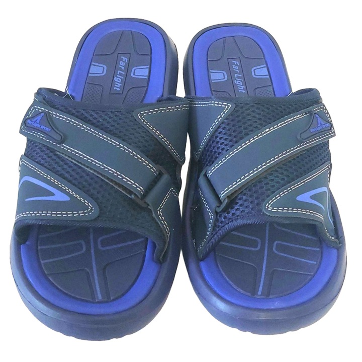 Papuci Barbati Elegance, Spuma EVA si Mesh, Curea Reglabila, Moi si Confortabili, Albastru