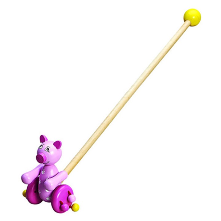Образователна игра, Дървено бутало, 1 година, червено